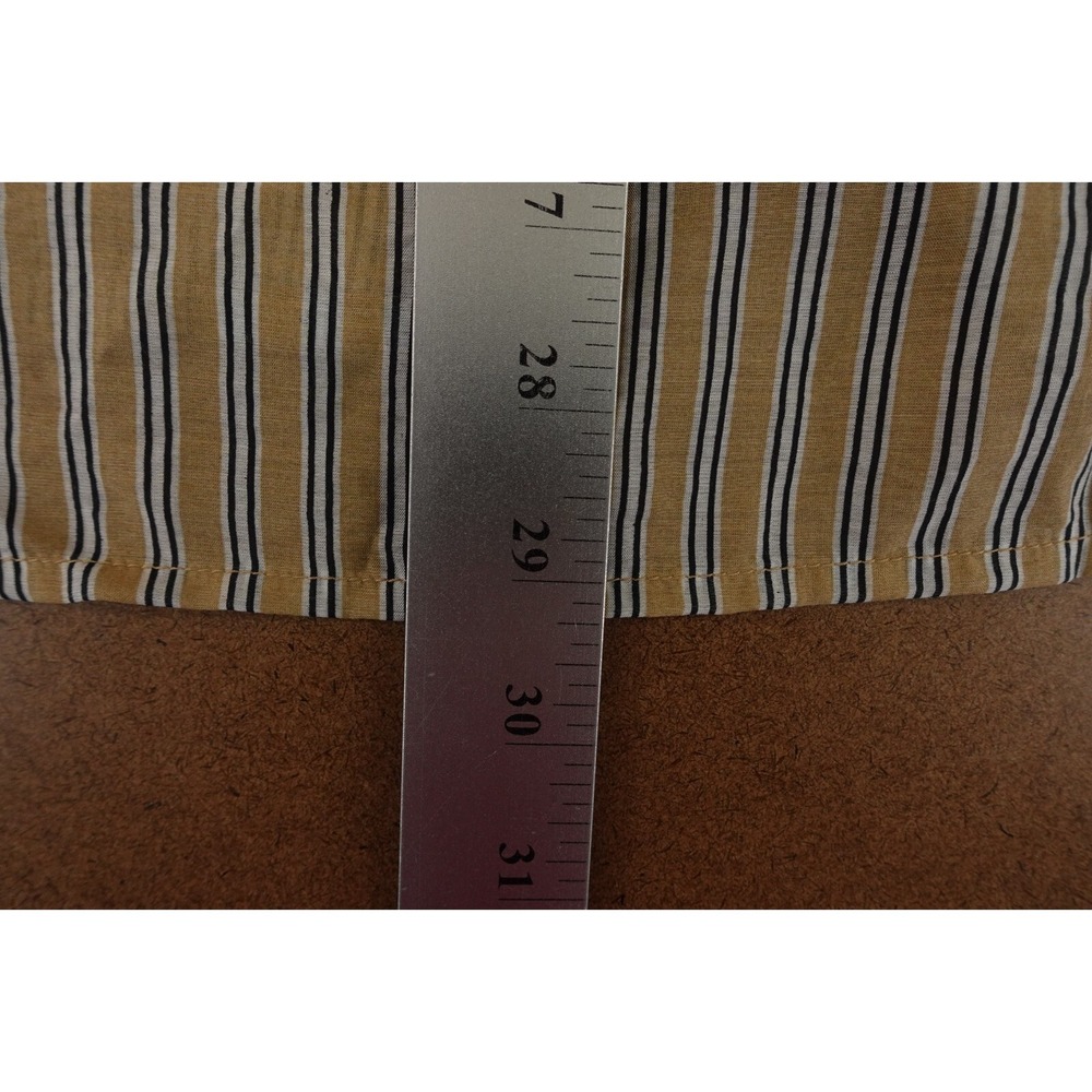 Gap Womens Size XL Khaki Tan Striped Sheer Long Sleeve Button-Front Shirt NWT - Picture 9 of 10